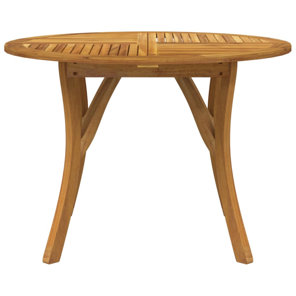 Garden Table Ø 110 cm Solid Acacia Wood