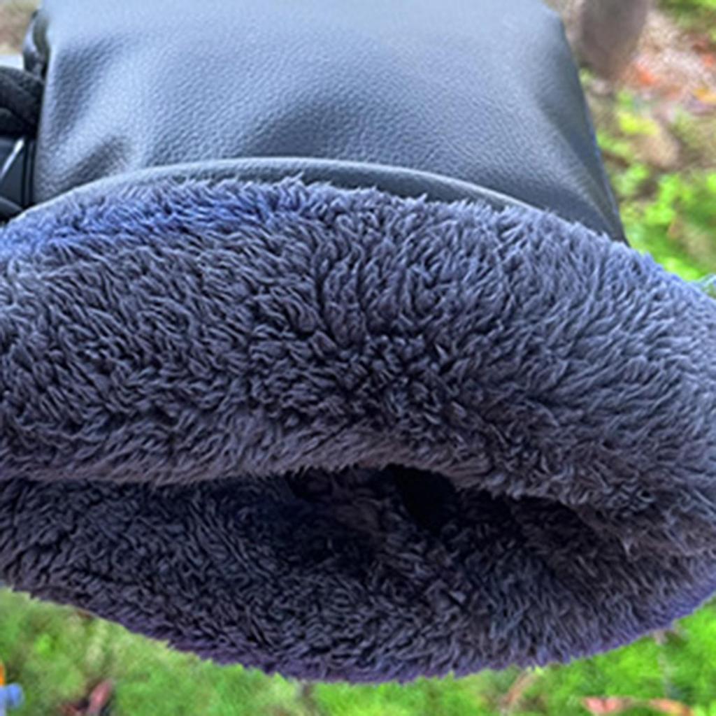 Motorcycle Fleece-Lined Thickened Protective Gloves Reflective Motorcycle Handlebar Muffs Winter Windproof Motorbike Mittens