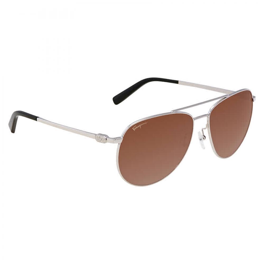 Salvatore Ferragamo Ferragamo Brown Pilot Sunglasses Sf157s 045 60 Multi