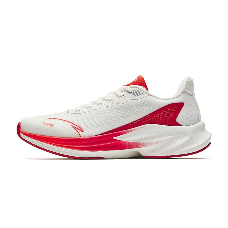 

New Anta Stinger 6 Cushioning Rebound Abrasion Resistant Lightweight Low top Running Shoes Men s White Red 912515511-10 41