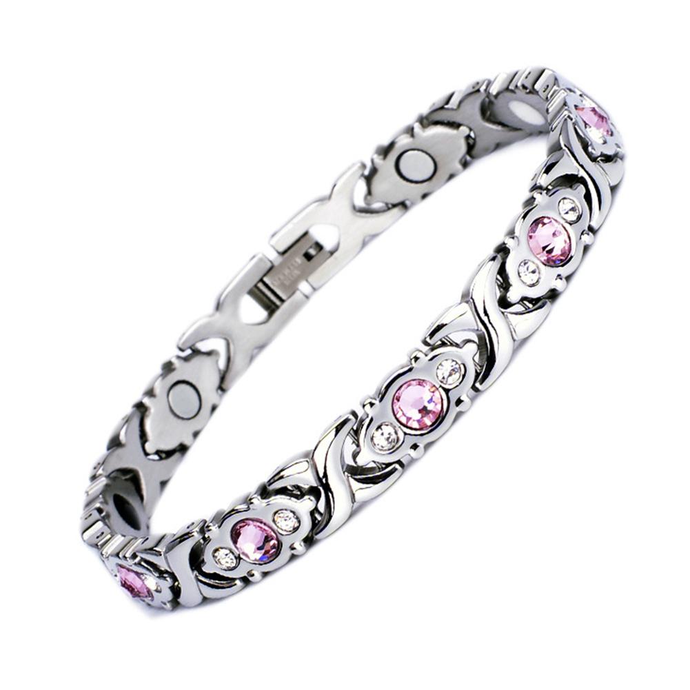 Модный съемный энергетический магнитный браслет, магнитный браслет для похудения, ювелирные изделия, женские аксессуары серебряный