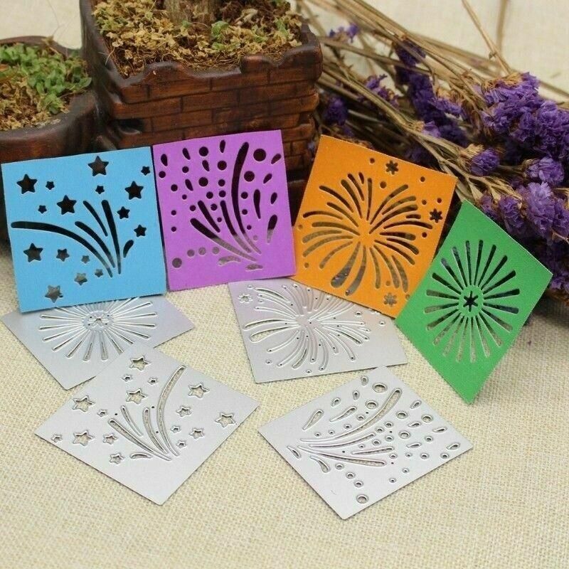 Ohňostroj Vyřezávání rámečku Kovová šablona Kovová šablona Scrapbooking Album Papír Karta Embossování Řemeslný dekor Umění Vysekávání Oslavte