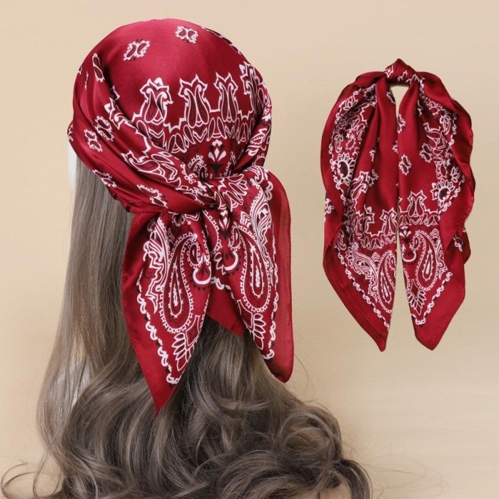 Soft Material Square Silk Scarf 70x70cm Size Women Neck Scarf Luxury Foulard Scarf Bag Decoration