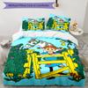 3pcs Pippi Longstocking Pattern Bedding Set Duvet Cover Set Includes Duvet Cover &pillowcases, Perfect All Season Bedroom Decoration & Gift