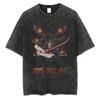 2026 Anime Demon Slayer Retro Washed T-shirt Men's and Women's New Summer Clothing Breathable Fashion Top Streetwear Peripheral Tee