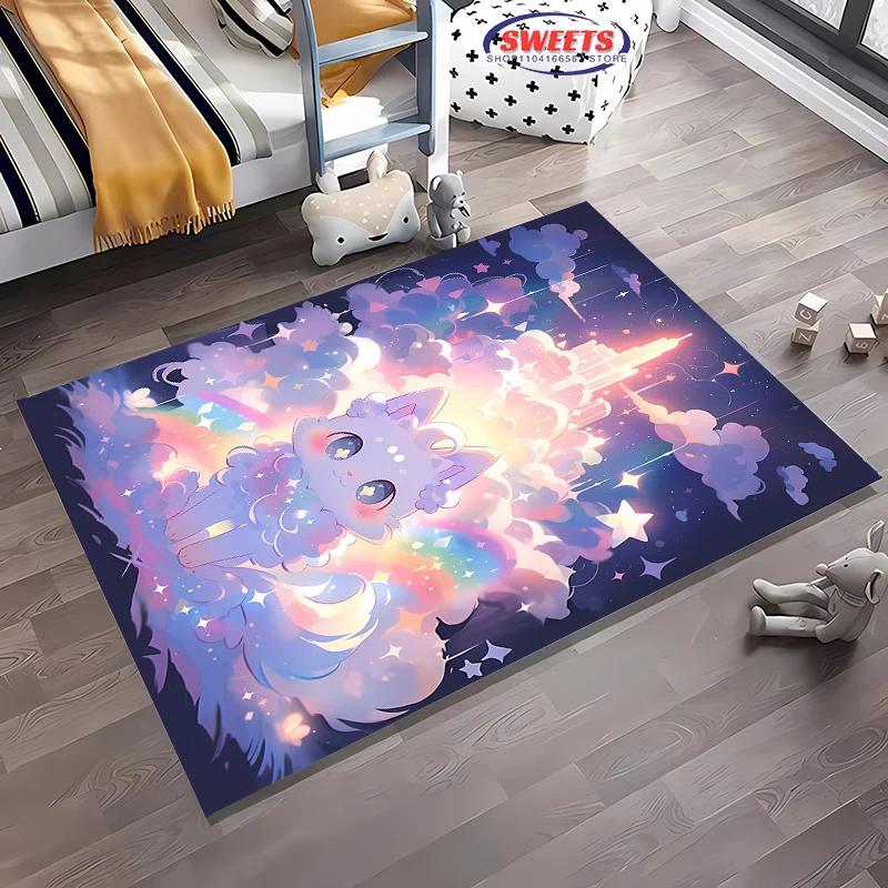 3D Cat Carpet New Release! Anti-slip Sound Insulation,Rug for Living Room Bedroom, Bedside and Office Areas,Durable Washable Mat