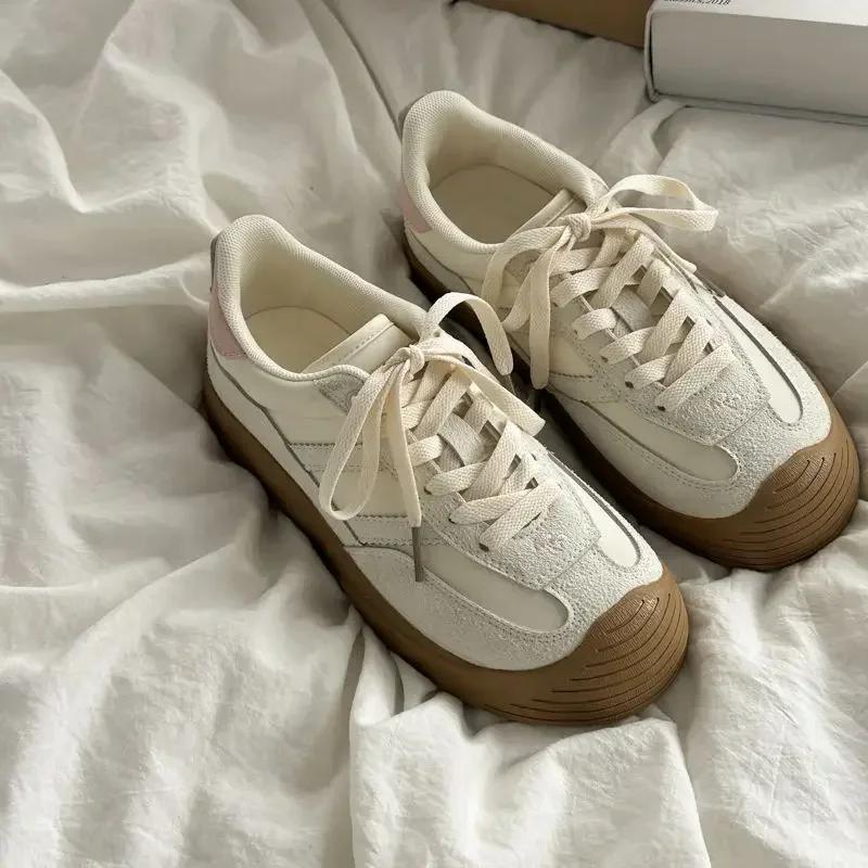 Fashion Original Niche Retro De Training Shoes Women's New Breathable White Walking Sneakers Versatile Casual Board Trainers Footwear