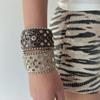 Retro Western Wasteland Snap Bracelet Punk Hip-Hop Buckle Bracelet Rhinestone Bracelet For Women