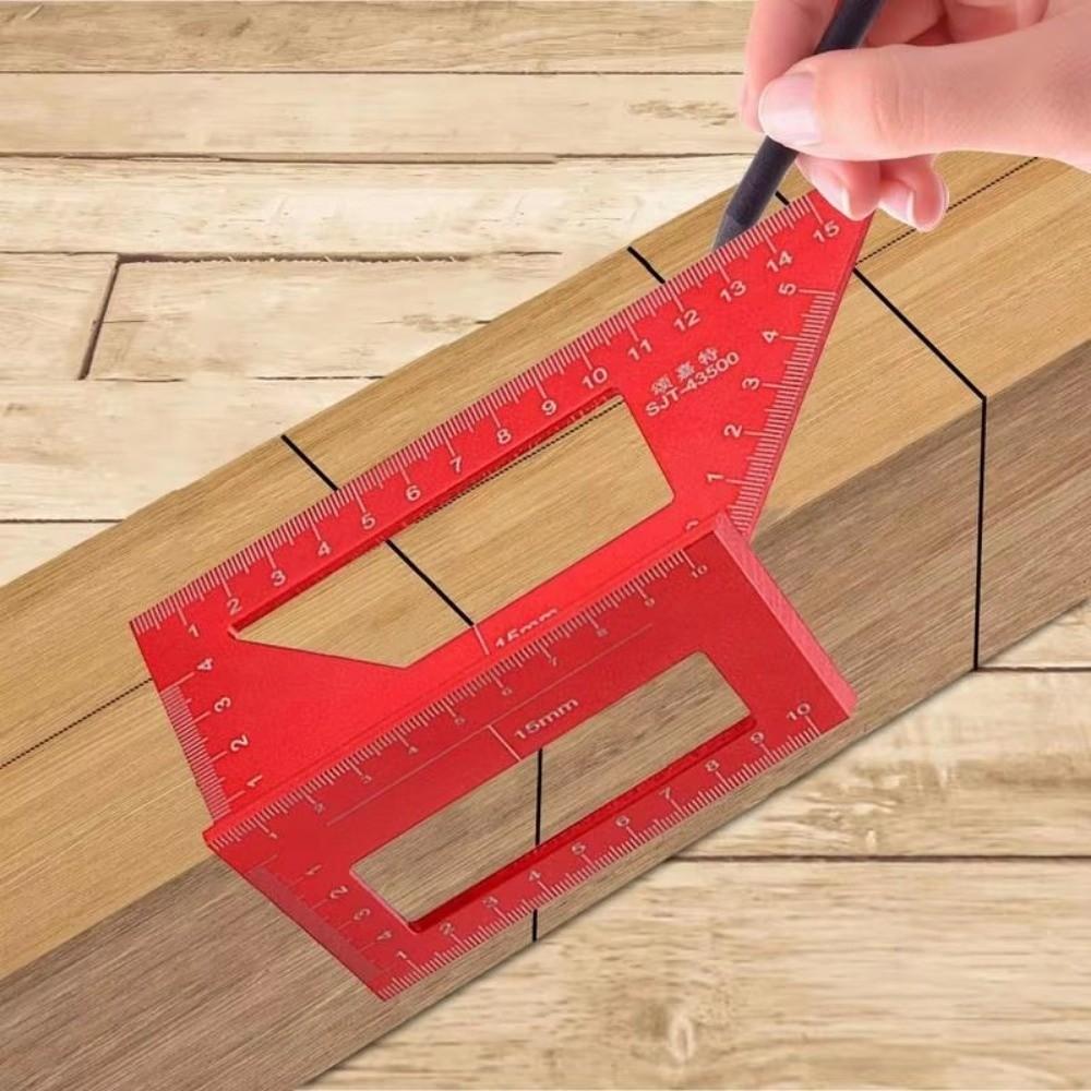 Multifunctional Woodworking Square Aluminum Zinc Zinc Alloy Marking Gauge Angle Ruler  Woodworking