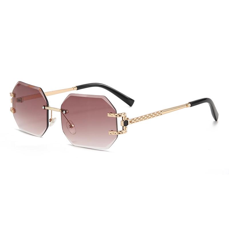 2025 Trendy Frameless Cut-Edge Anti-UV High-End Street Style Sunglasses