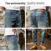 JEEP Men's Vintage Washed Slim Straight Jeans