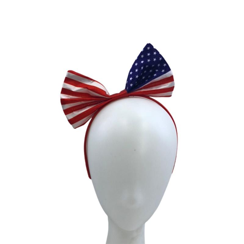 Клетчатый бант для волос для болельщиков футбольного клуба (унисекс) USA