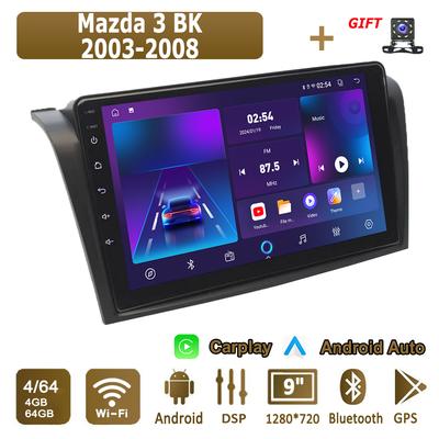 Android Carplay Car Radio For Mazda 3 BK 2003-2008 Multimedia Player Head Unit Stereo GPS Navigation BT WIFI 4+64GB