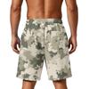 Herren Locker geschnittene Camouflage-Print Sport-Trainings-Fitnessstudio Strandshorts mit Kordelzug-Taille und Seitentaschen für Alltagsaktivitäten