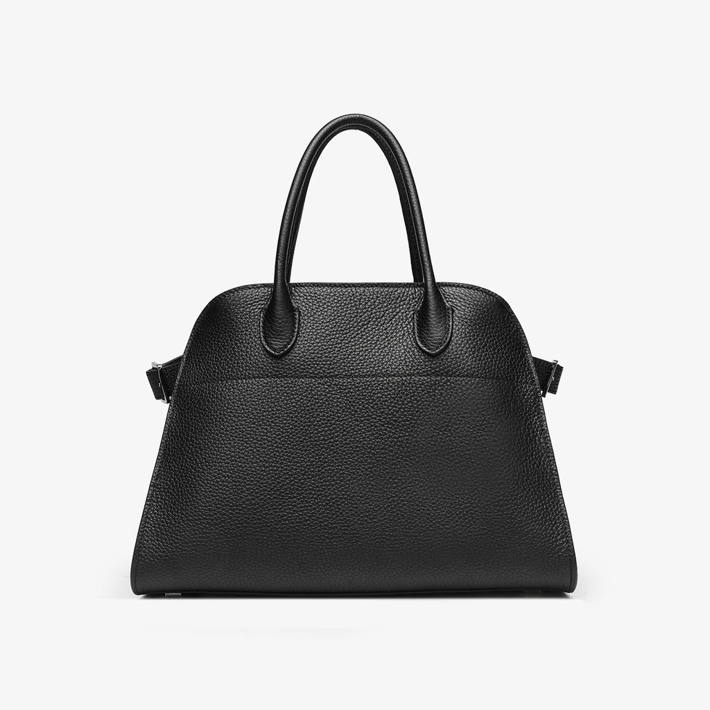 Women's bag 2025 new lychee pattern first layer cowhide shell bag large capacity niche commuting single shoulder diagonal hanging handbag