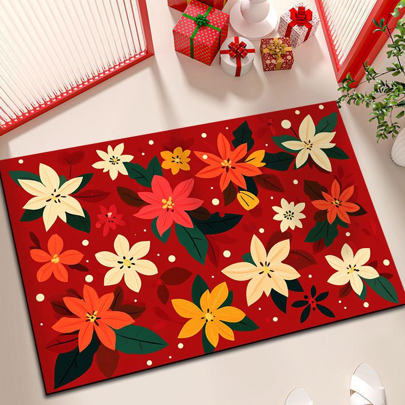 Christmas Atmosphere Diatom Mud Entry Door Floor Mat Porch Absorbent Quick Drying Non-slip Door Dirt Mat Household