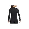 Nike Solid Color Round Neck Casual Long Sleeve T-Shirt Women Tops Black FN3023-010