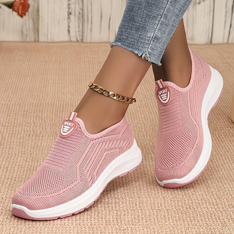 Women'S Casual Slip-On Sneakers, Non-Slip Soft and Comfortable, Mesh Knit Upper for Breathable Lightweight, Slip-Resistant and Durable, Women Shoes