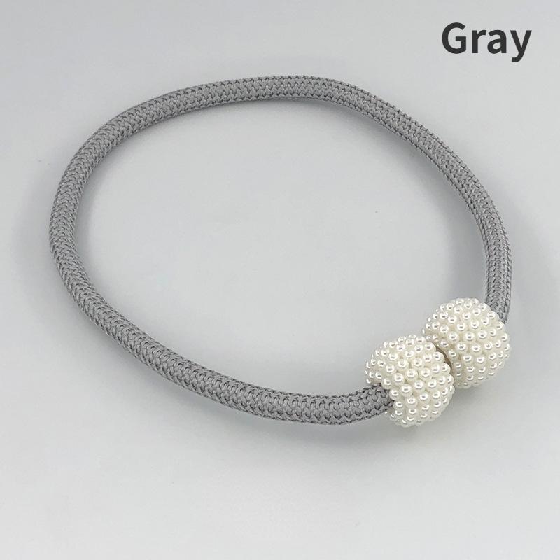 5pcs Magnetic Curtain Ties,Pearl Magnetic Buckle,Curtain Storage Binding Rope,High Strength Magnetic Curtain Buckle