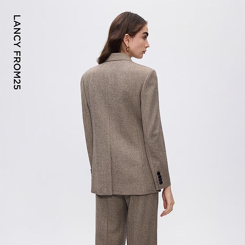 LANCY Wool Blend Double-Breasted Blazer
