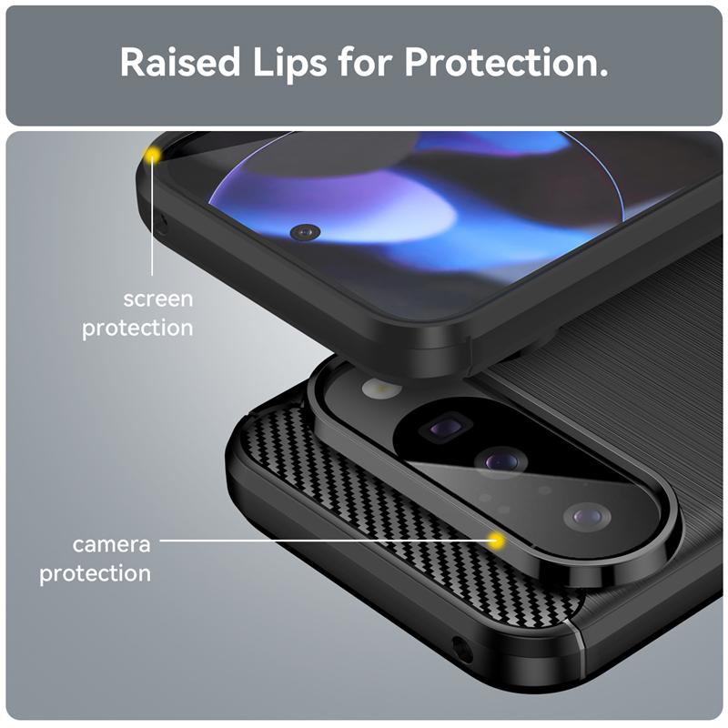 For Google Pixel 10 Case Anti-knock Soft Silicone Carbon Fiber Cover For Google Pixel 10 Pro XL Case For Google Pixel 10 Case