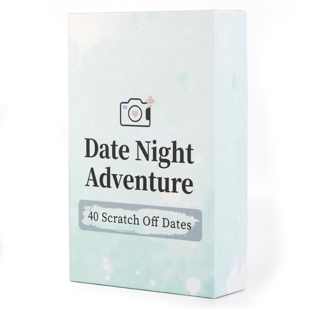 40 Date Ideas Scratch Cards – Romantic Couple Date Night Gift For Him, Engagement, Bridal Shower And Anniversary