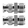 2pcs BNC Male Plug to UHF SO239 PL 259 Female Jack RF Coaxial Adapter Cable Connector