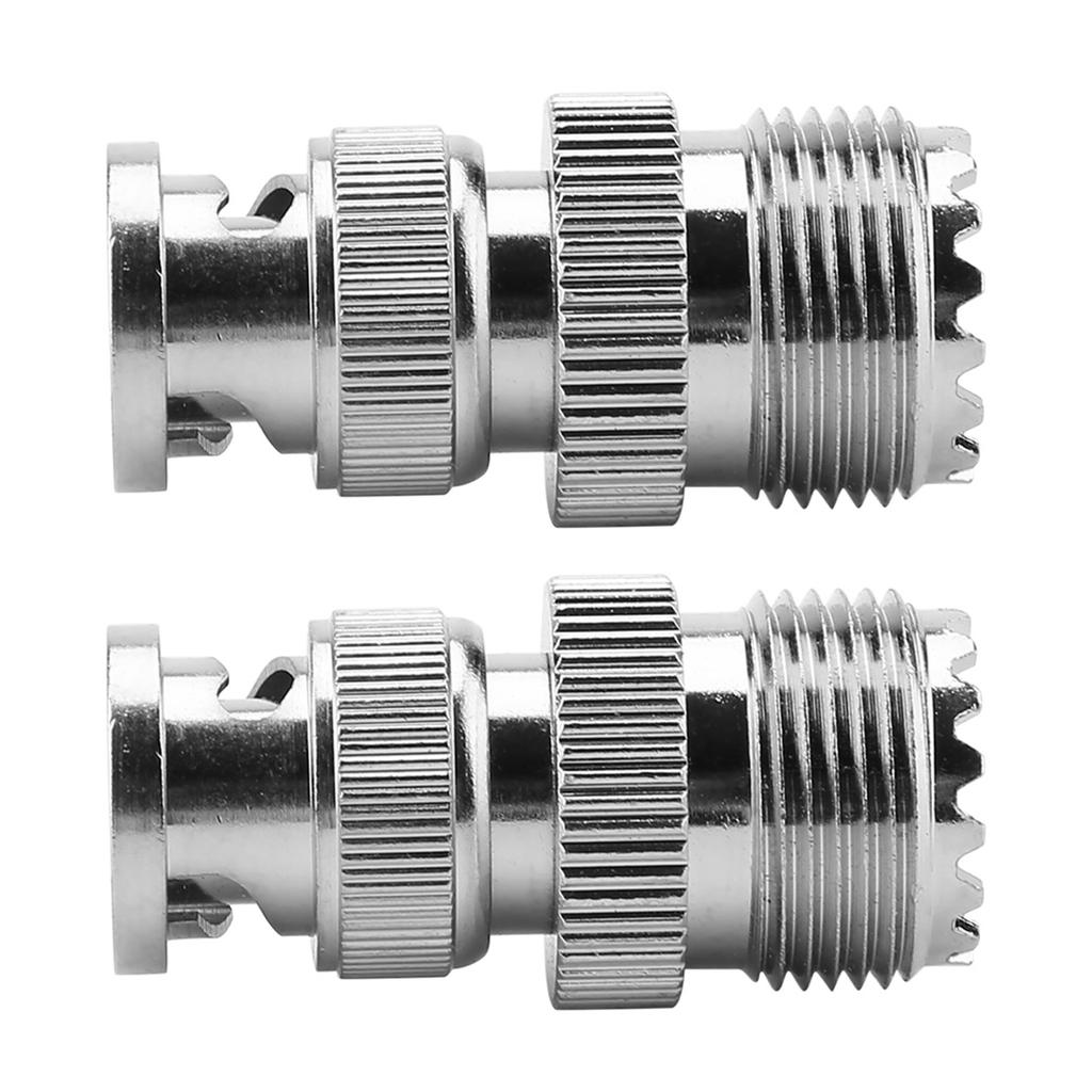 2pcs BNC Male Plug to UHF SO239 PL 259 Female Jack RF Coaxial Adapter Cable Connector