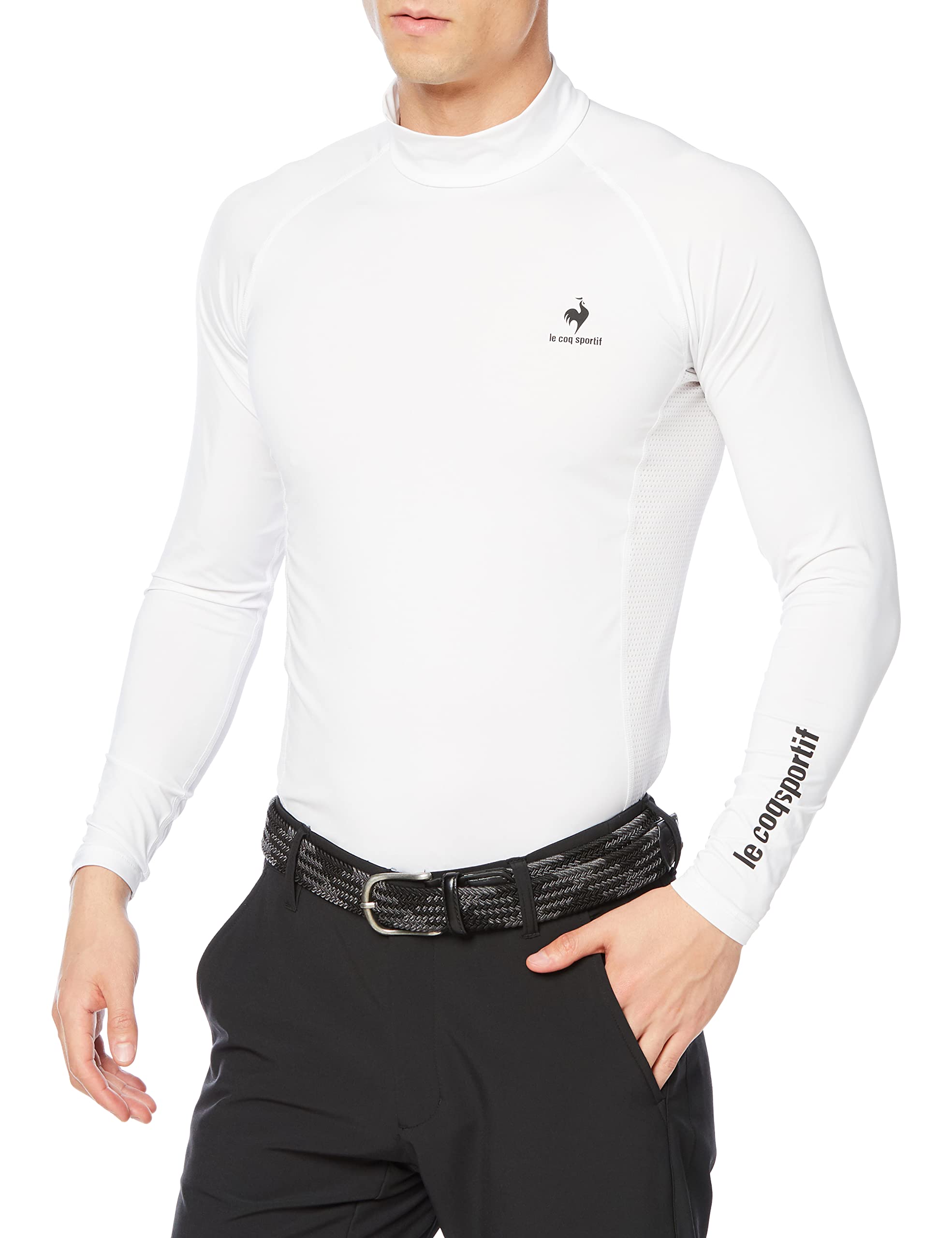 

Coq Sportif Golf High Sweat Quick WH00 L [Le Golf] Undershirt, Neck, Absorbent, Drying, UPF15, ECO, Standard, QGMTJM00, Men s, (White),