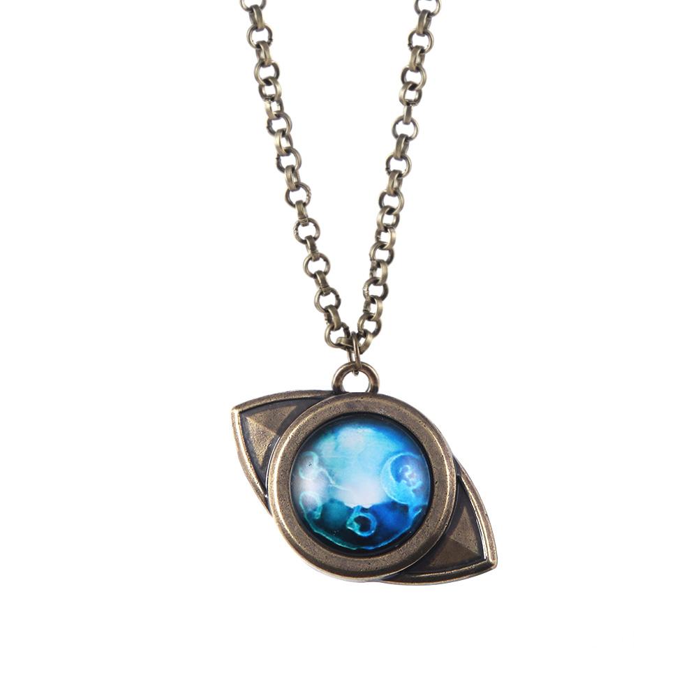 Anime The Promised Neverland Keychain Emma Amulet Eye Shape Pendant Choker Cosplay Props For Man Woman Casual Jewelry