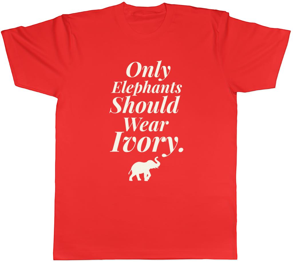 Save the Elephant Unisexs TShirt Only Elephants Should Wear Ivory Tee Gift