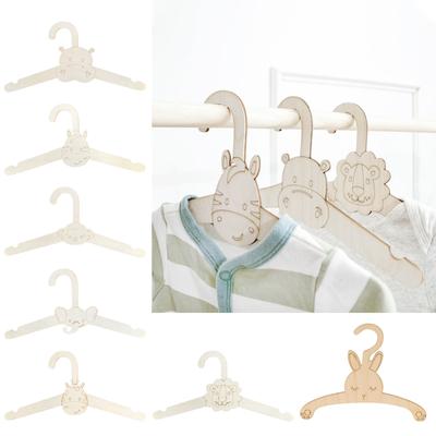 Pack of 10 Sturdy Wood Baby Hangers Without Slip Toddler Clothes Organizers Home Accessory for Nursery Wardrobes