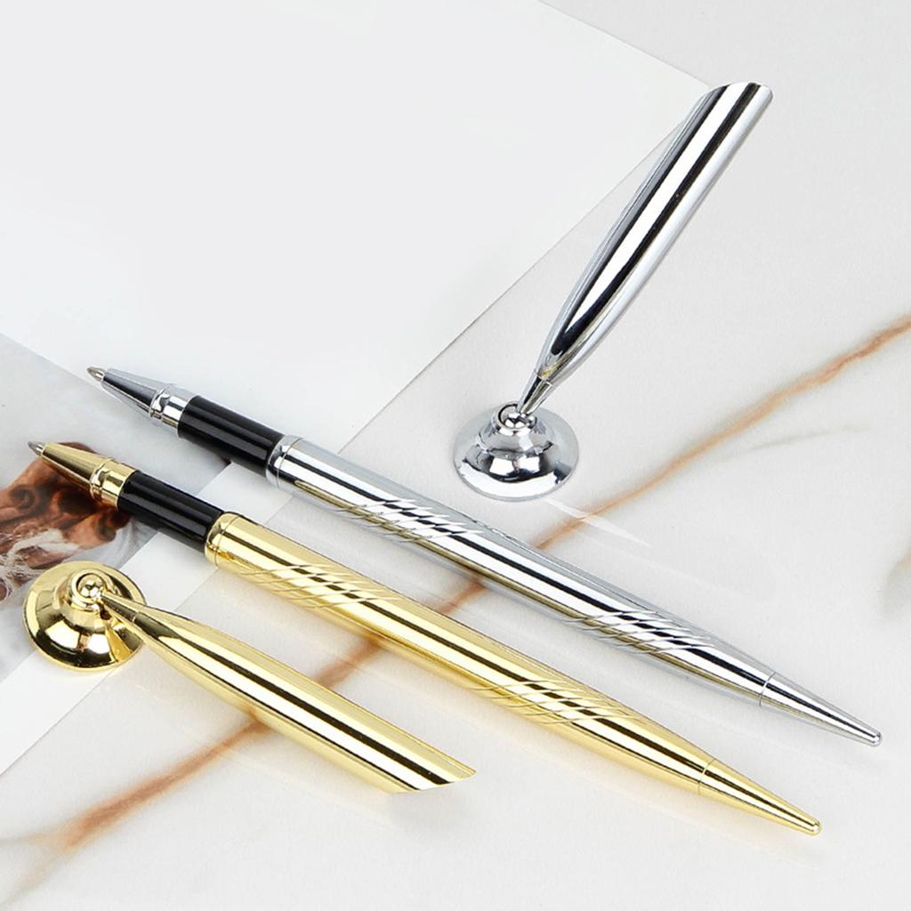 Ballpoint Pen with Base Reception Pen Desktop Pen Counter Service Pen Signature Pen Office Supplies for Bank Hotel