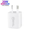 AU Plug Mini Portable PD20W QC3.0 Charger Type-C Fast Charging USB C Wall Charger for Cell Phone Dual Ports