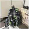 High-value Personalized Graffiti Trendy Cool Backpack Couple Contrasting Colors Lightweight Large-capacity Backpack