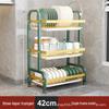 Multifunctional Kitchen Dish Rack: Countertop Draining Rack with Chopstick and Knife Holder for Dish Cabinets
