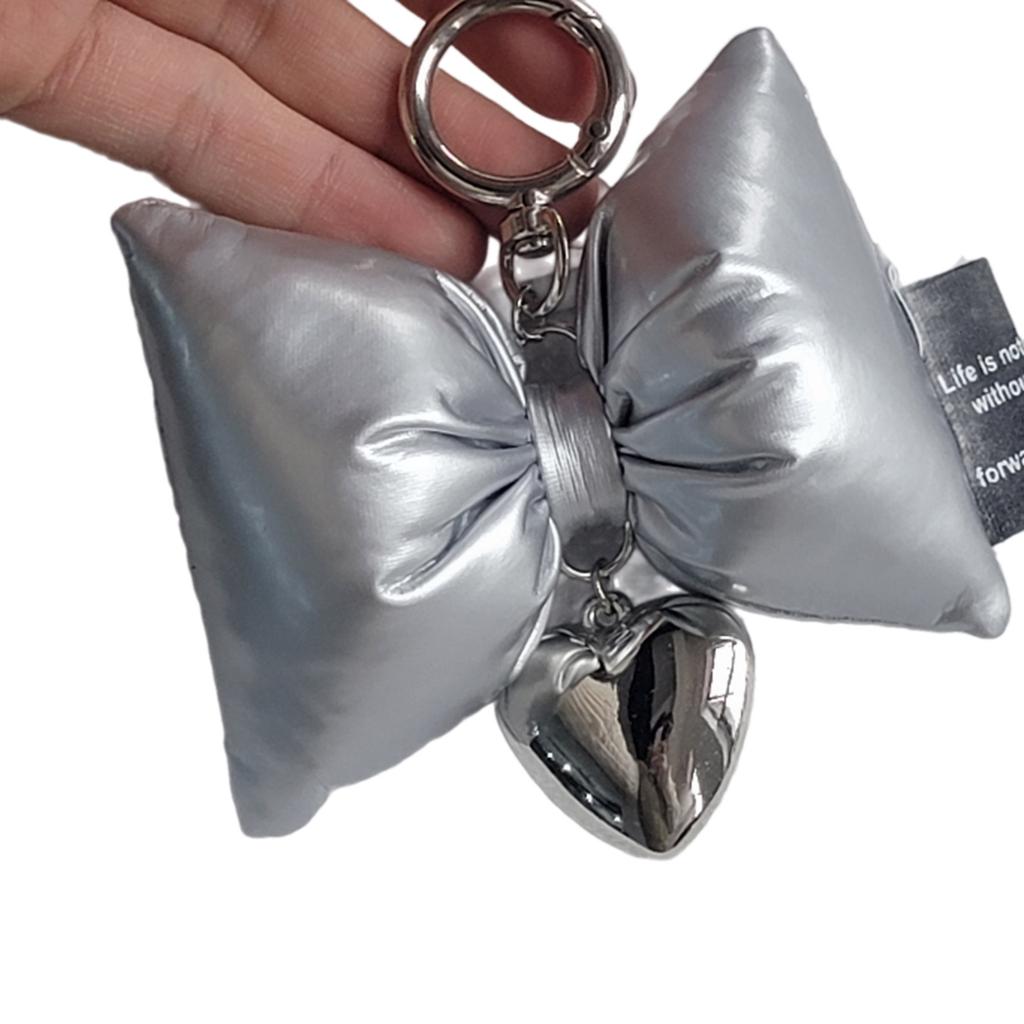 Bow Shape Phone Lanyard Bowknot Heart Pendant Wrist Strap Detachable Phone Charm Keyring Portable Accessory for Women