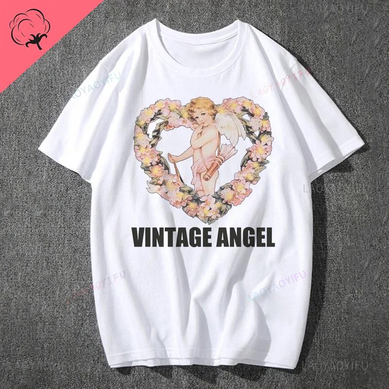 Fashion Fiorucci Baby Angel Graphic Tshirt Summer Classic Aesthetic T Shirt Unisex Unisex Kawaii Clothes Creative Couple Short Sleev Unisex