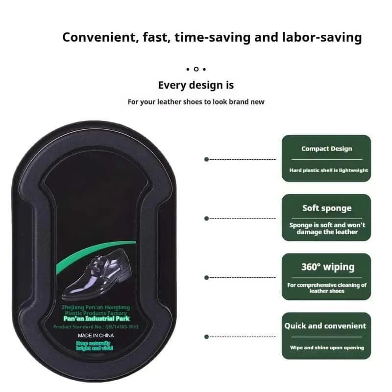 New Leather Care Polish, Colorless Cleaning Cream for Shoes & Leather Goods Sponge Shoe Wax Shoe Polish Brush Shoe Accessories
