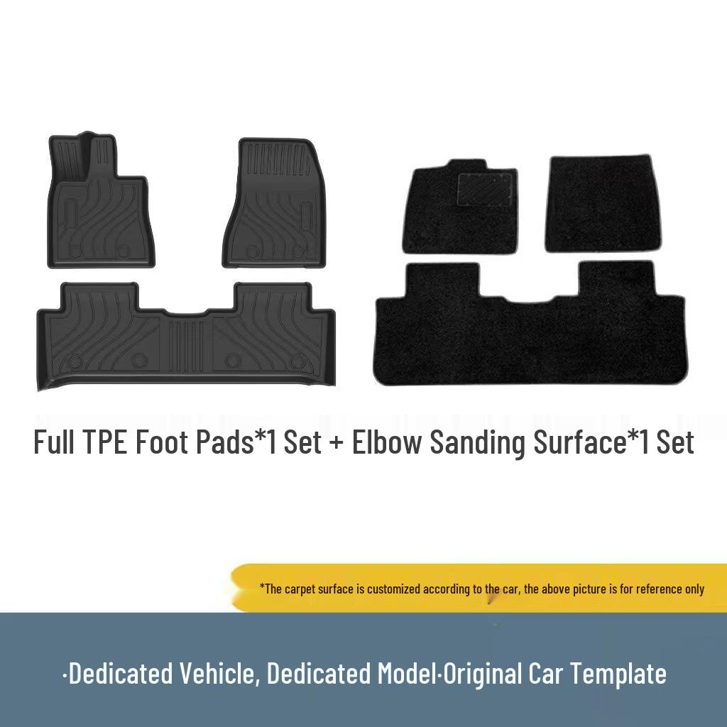 Eco-friendly TPE floor mats and trunk backrest mats for the updated Tesla Model Y.