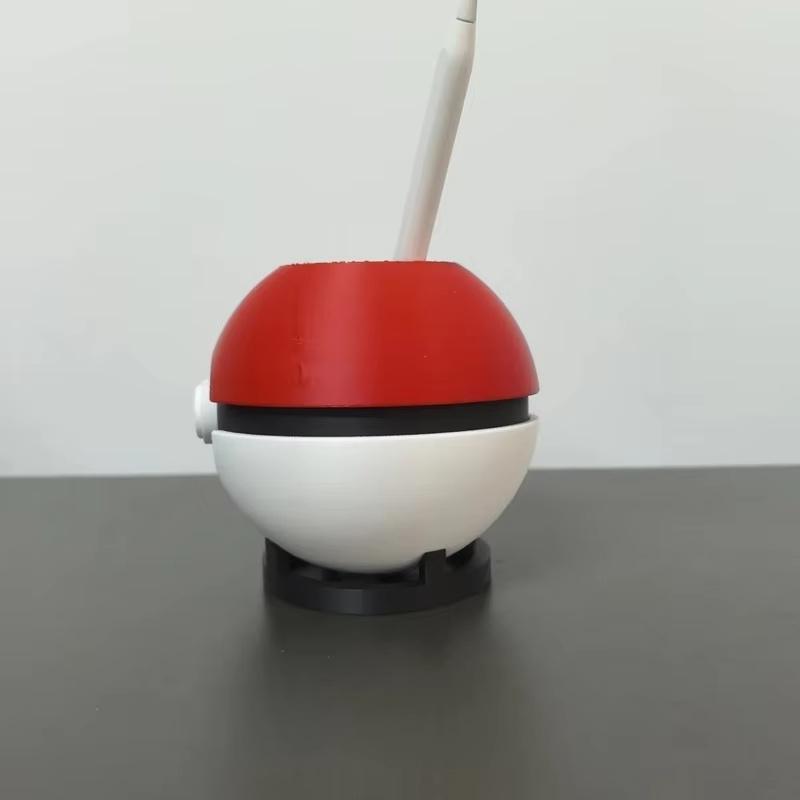 Pikachu Poke Ball Creative Pen Holder Desktop Decoration Ornament Storage Box Trendy Doll Toy Student Gifts Collectible