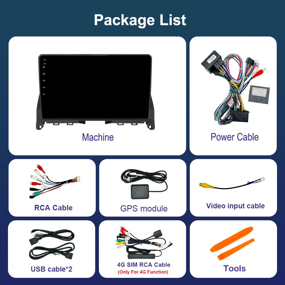 Android OS Car Radio Multimedia Player 9 Inch for Mercedes Benz C Class 3 W204 S204 2006 - 2011 GPS Navi WiFi Carplay IPS Screen