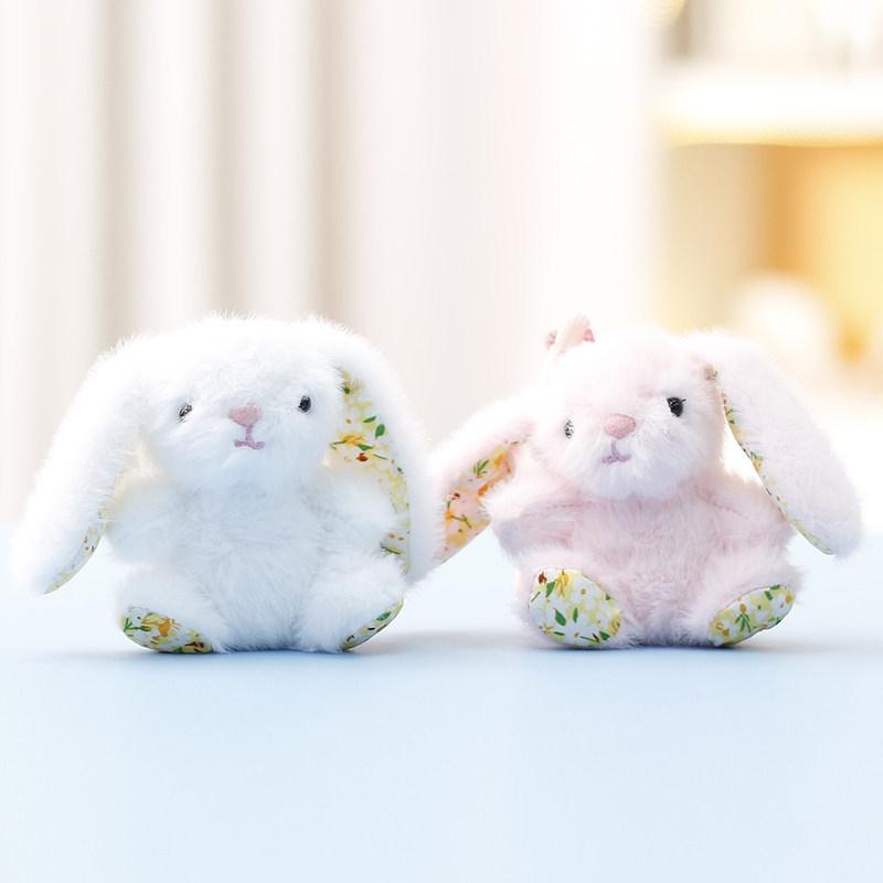 Animal Plush Bunny Pendant With Polyester Fiber Filling For Wedding Party Decor