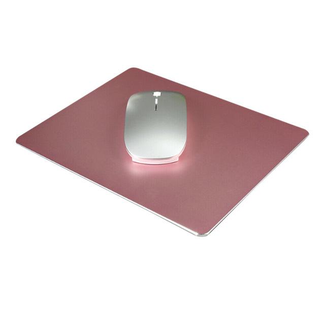 Factory Price Mouse Pad 30x24cm Aluminum Alloy Anti-slip Mousepad Gaming Mice Mat Factory Price Metal Travel Gaming Pads 30x24cm розовый