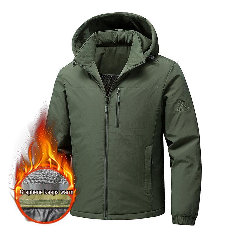 Men's Autumn/Winter Graphene-Cotton Padded Jacket: Loose Fit, Trendy, Thick & Warm