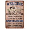 Retro Welcome Porch Quote Sign - Vintage Aluminum Material, Must-Have Wall Decor for Home Decor Enthusiasts