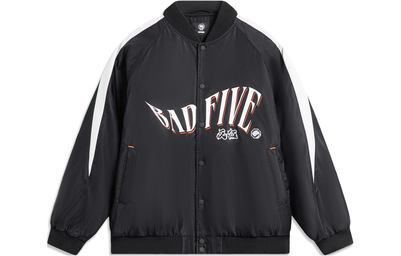 Li Ning BADFIVE Baseball Jacket Men s Black AJMU017-3 M