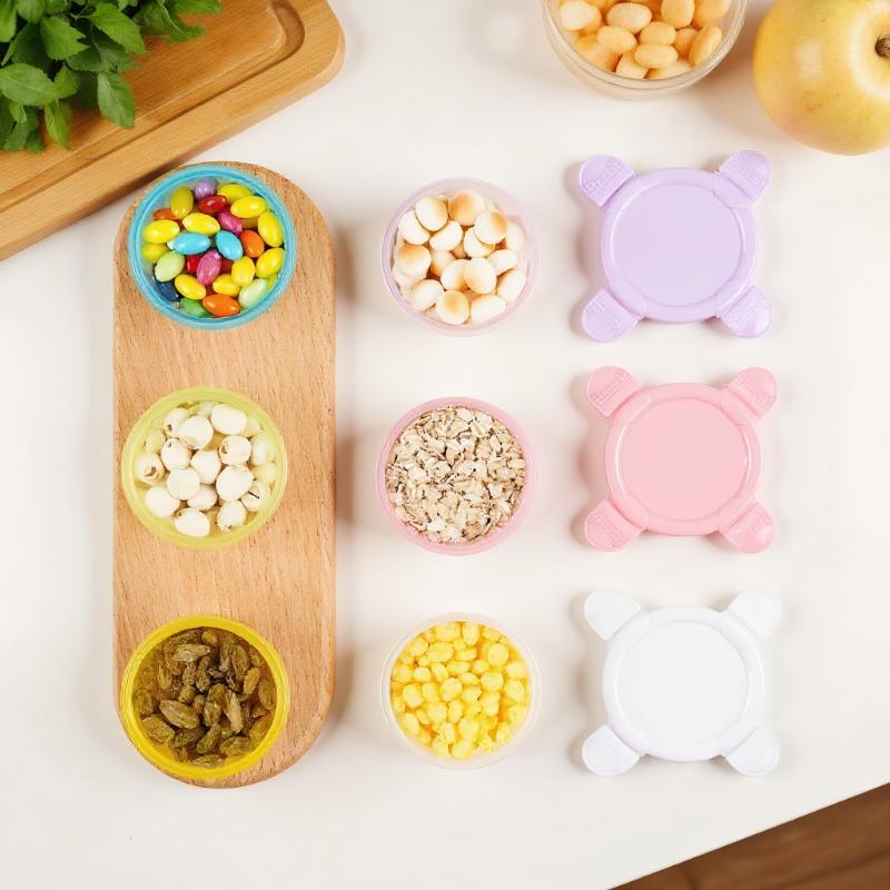 1/3/6Pieces Food Grade Mini Storage Box Baby Supplement Seasoning Sauce Packaging Storage Box Microwave Outdoor Tableware