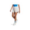 Adidas Szorty casualowe z nadrukiem logo, w pasie na gumce, proste, damskie, białe IB5797