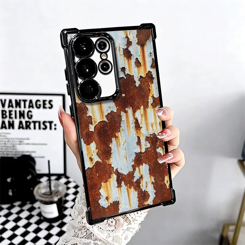 Vintage Industrial Style Rusty Pattern Soft Phone Case For Samsung Galaxy S26 Ultra S25 Edge S24 FE S23 Plus S22 S21 + S20 Plati